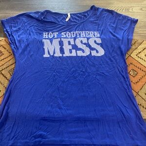 Blue Graphic Women's Top